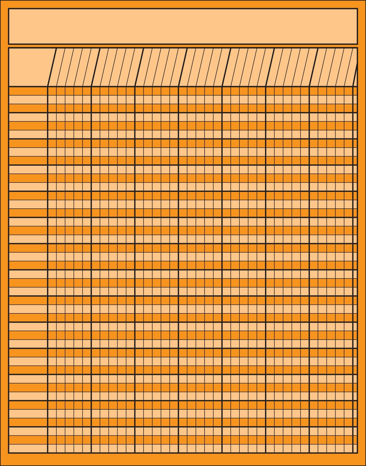 SHAPES ETC. Vertical Chart - Orange
