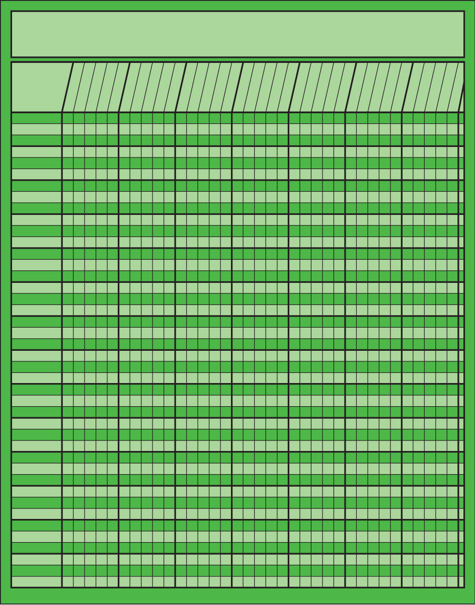 SHAPES ETC. Vertical Chart - Green