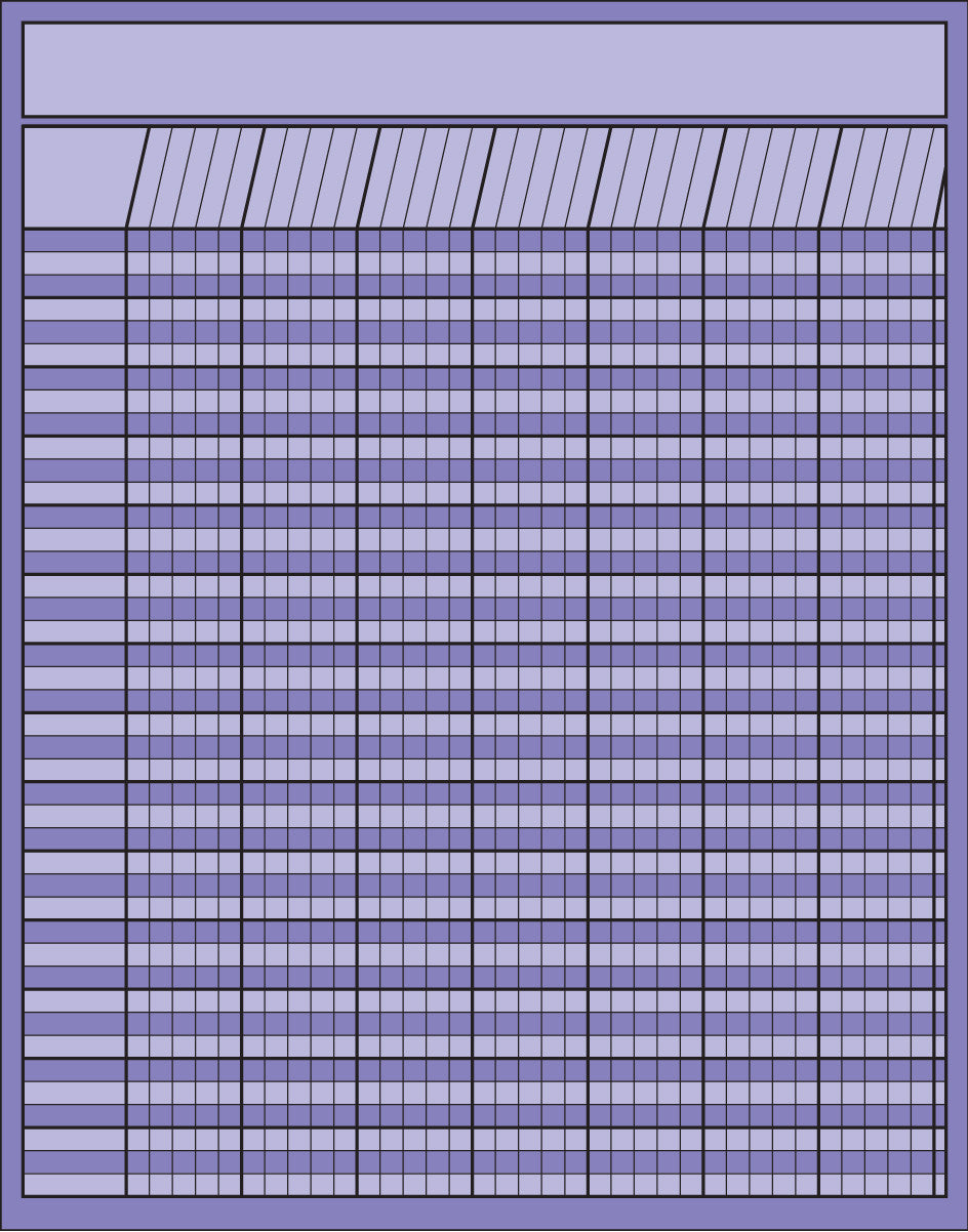 SHAPES ETC. Vertical Chart - Lavender
