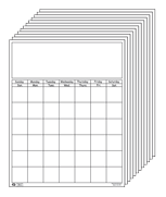 SHAPES ETC. Vertical Calendar - Set of 12 White