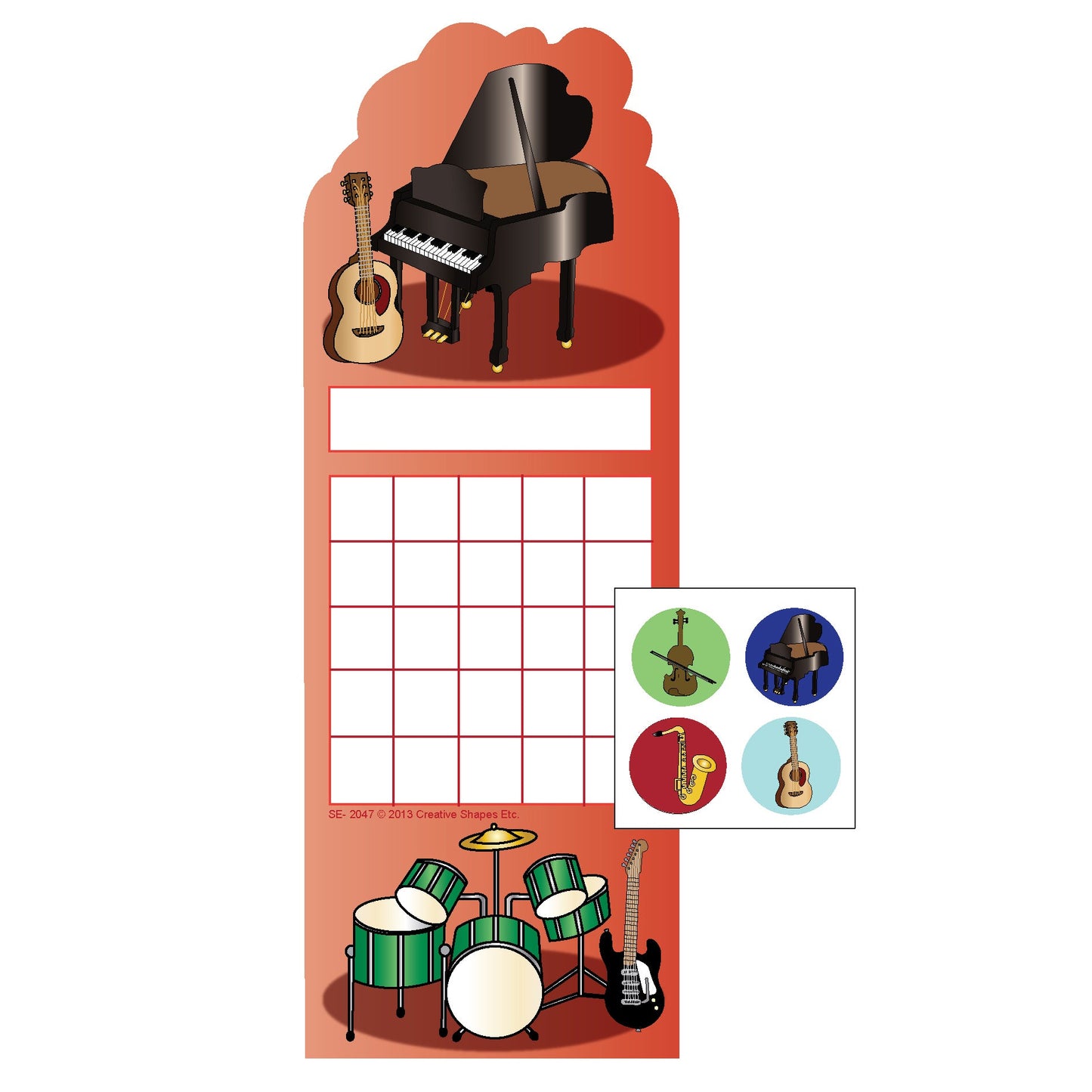 SHAPES ETC. Incentive Sticker Set - Musical Instruments