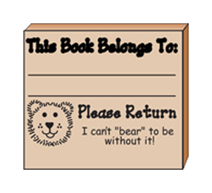 SHAPES ETC. Teacher's Stamp - Bear Book Belongs