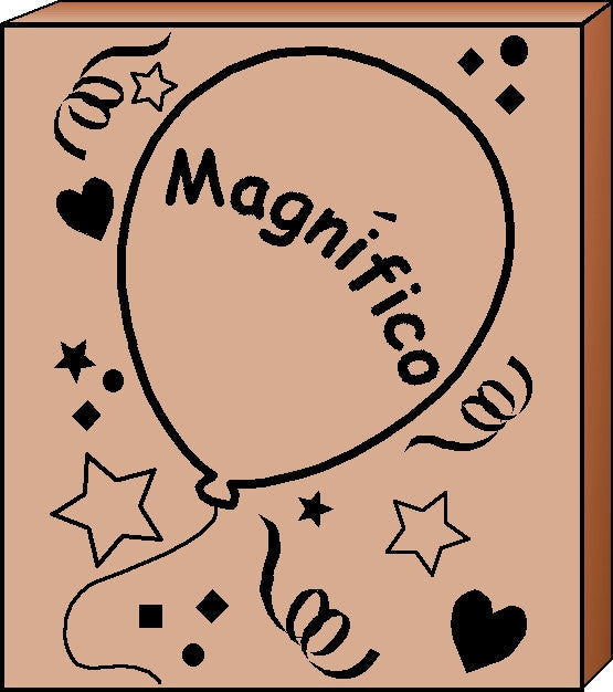SHAPES ETC. Teacher's Stamp Spanish - Magnifico (Terrific)