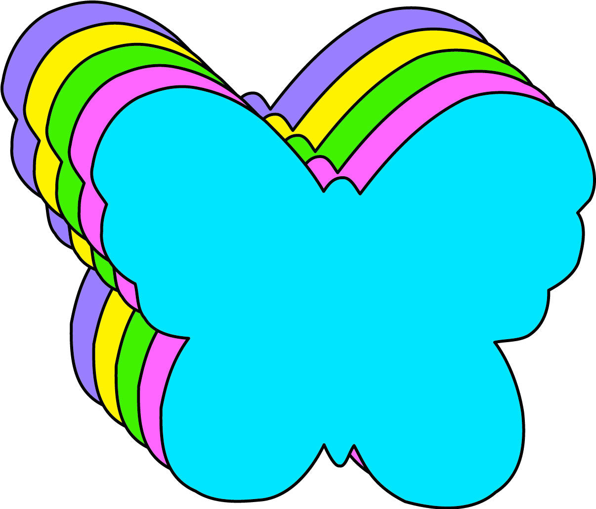 SHAPES ETC. Small Assorted Color Creative Foam Cut-Outs - Butterfly