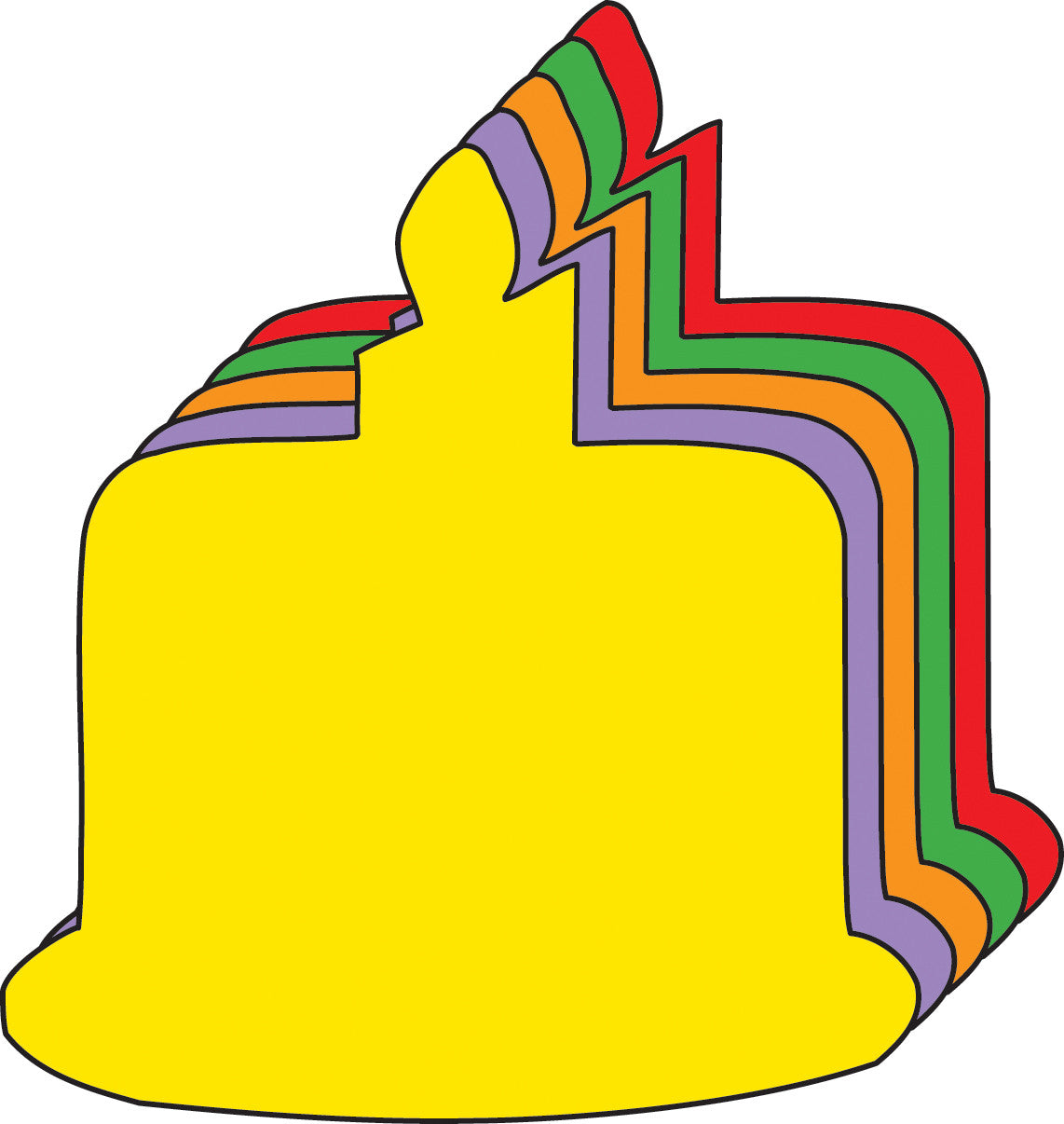 SHAPES ETC. Small Assorted Color Creative Foam Cut-Outs - Birthday Cake