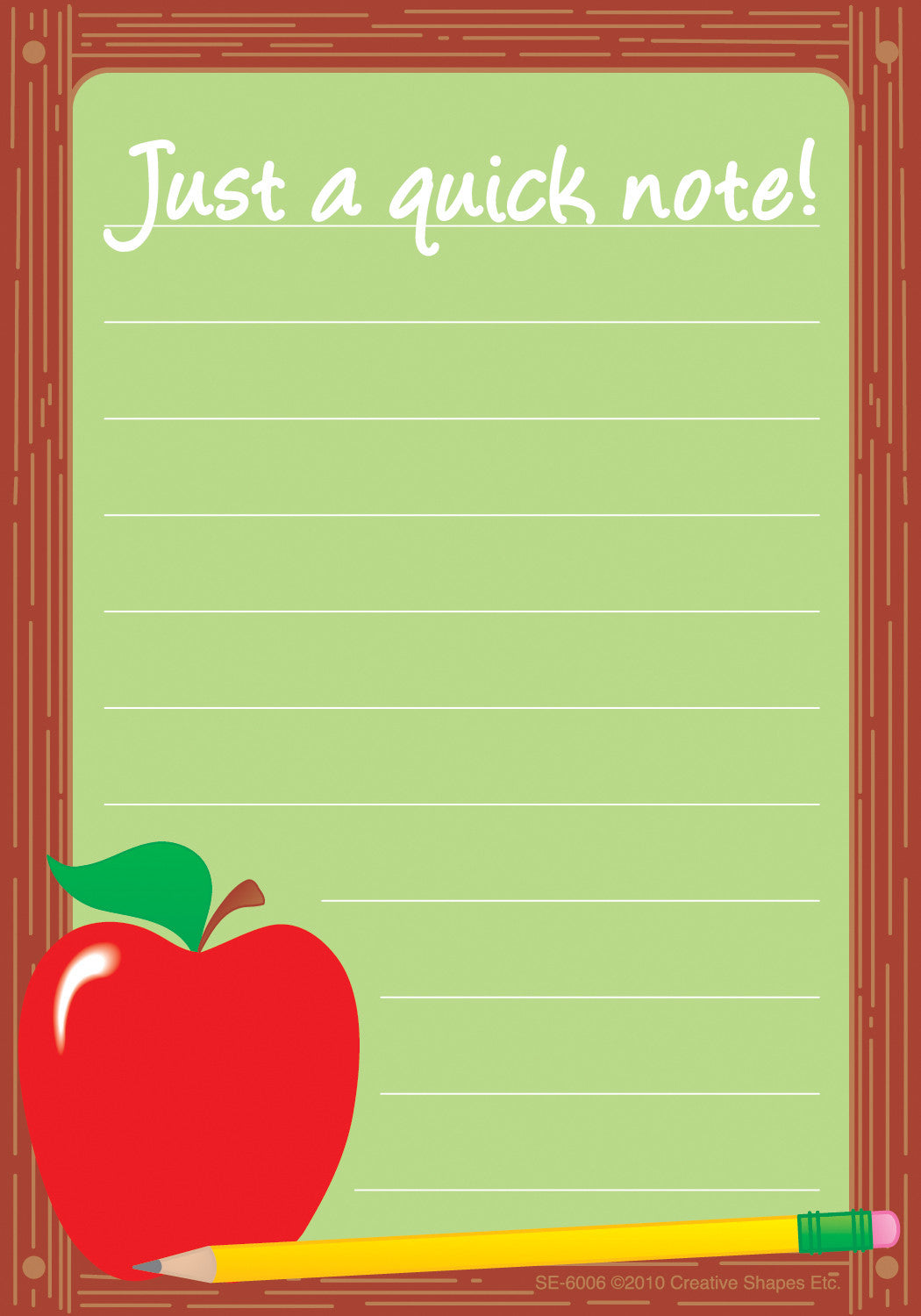 SHAPES ETC. Notes & Quotes - A Quick Note