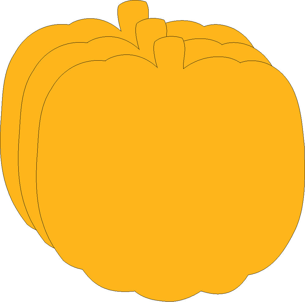 SHAPES ETC. Pumpkin Bright Neon Single Color Small Cut-Outs- 3” x 3”