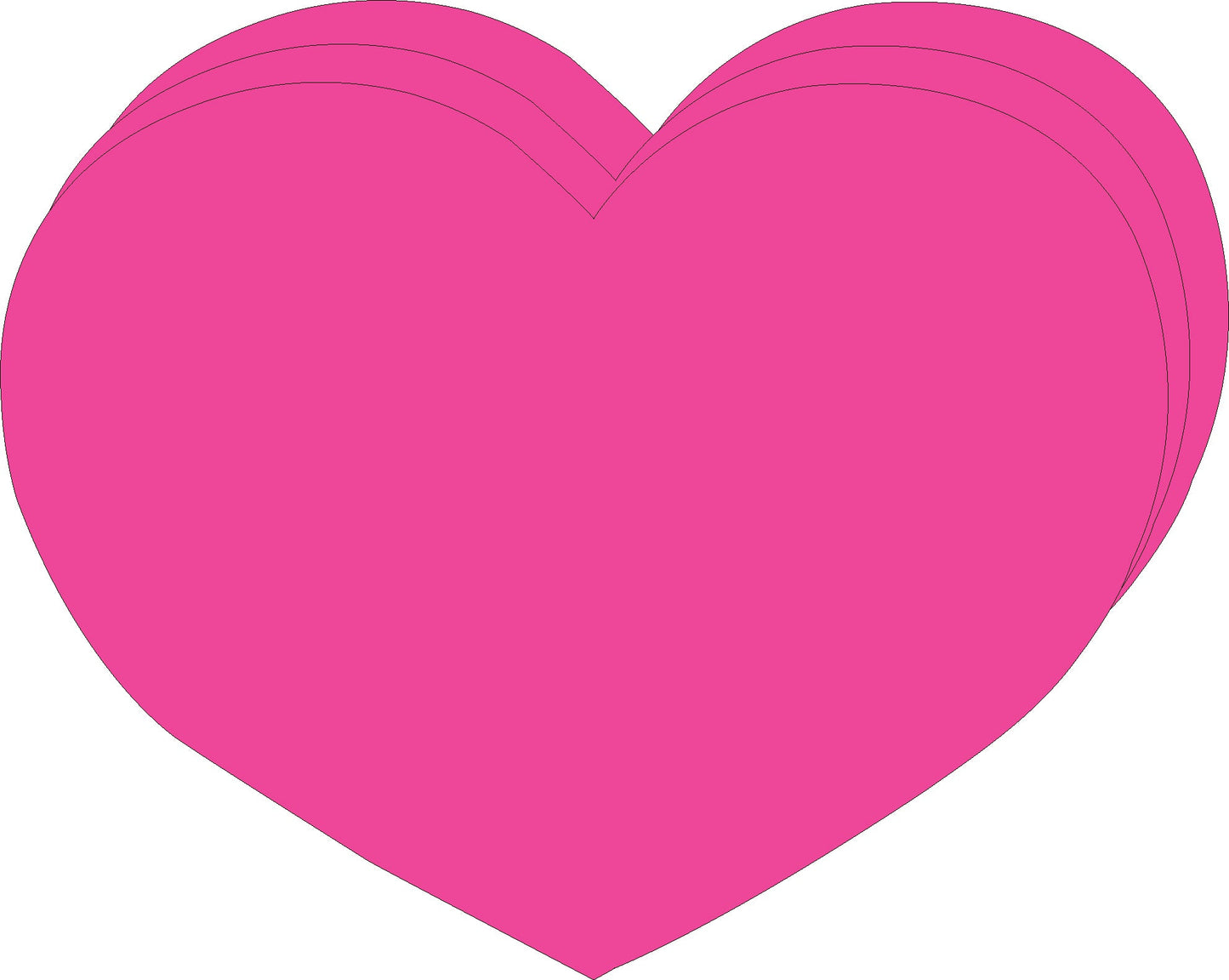 SHAPES ETC. Pink Heart Bright Neon Single Color Super Cut-Outs- 8” x 10”