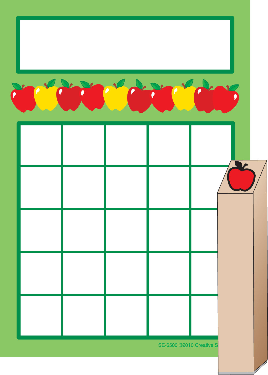SHAPES ETC. Progress Pad/ Stamps Set - Apples