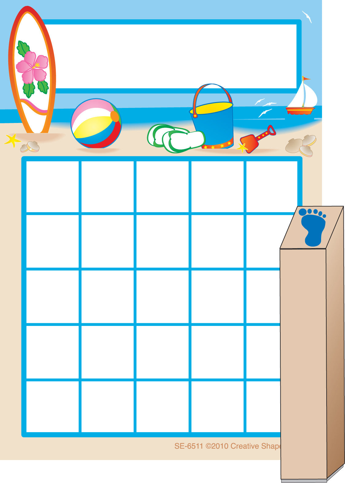 SHAPES ETC. Progress Pad/ Stamps Set - Beach