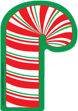 SHAPES ETC. Mini Notepad - Candy Cane