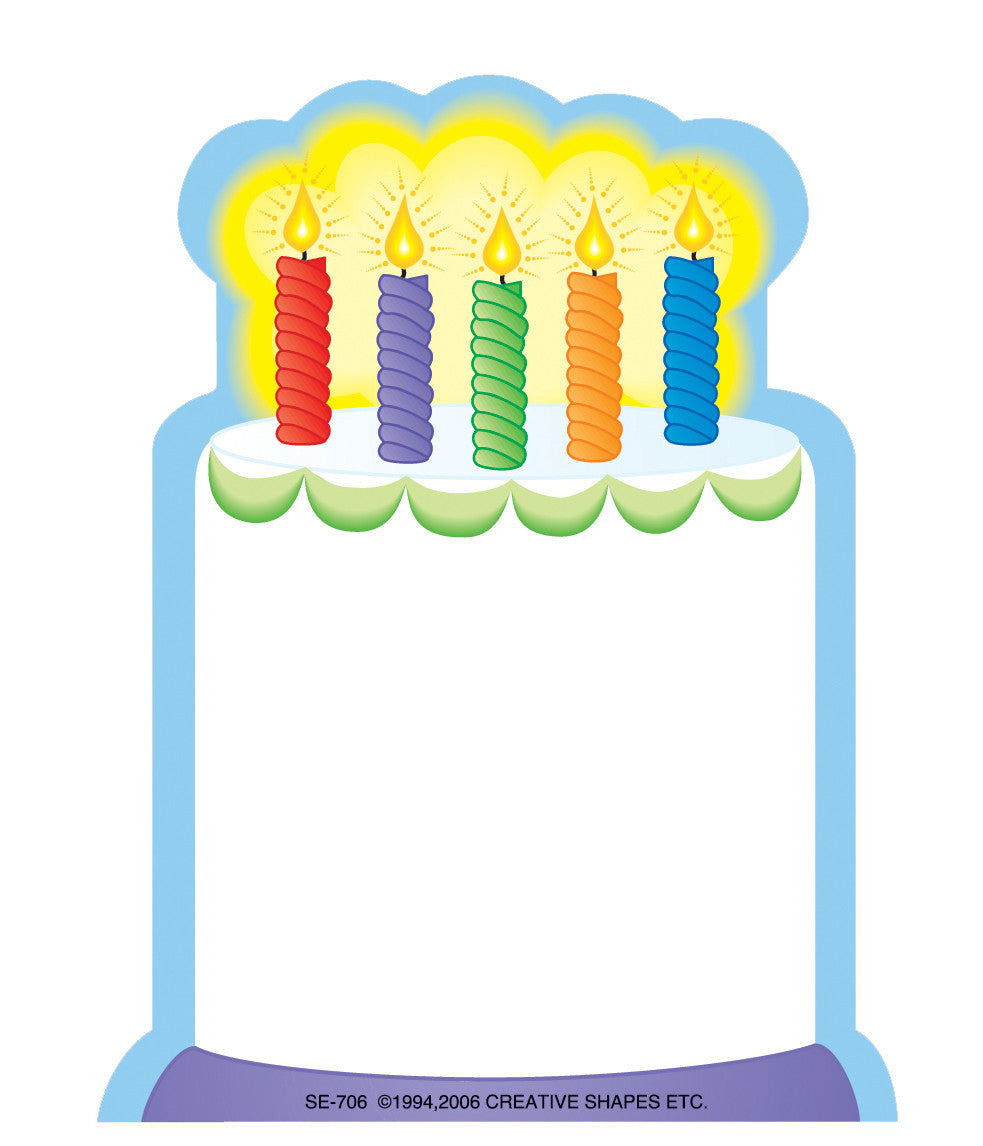 SHAPES ETC. Mini Notepad - Birthday Cake