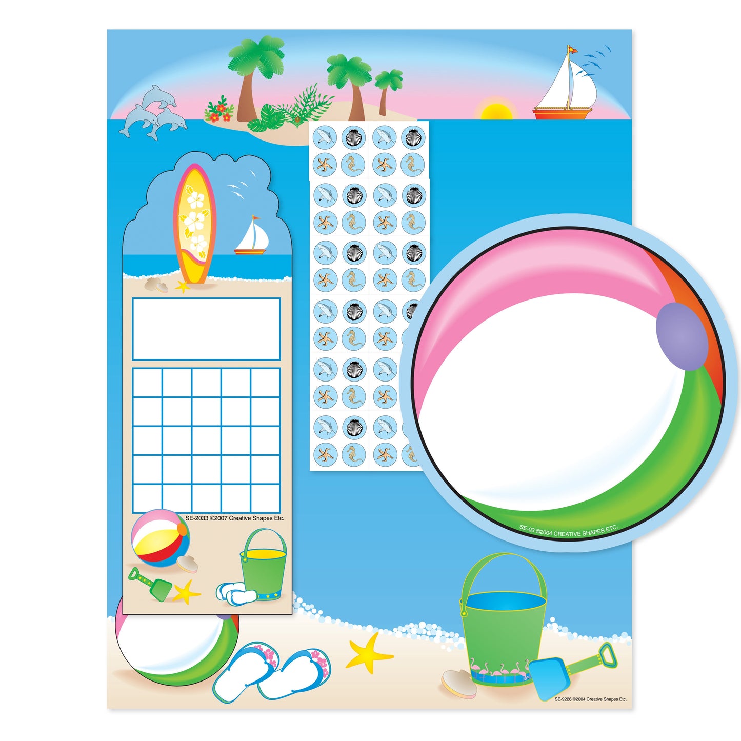 SHAPES ETC. Stationery Set - Beach