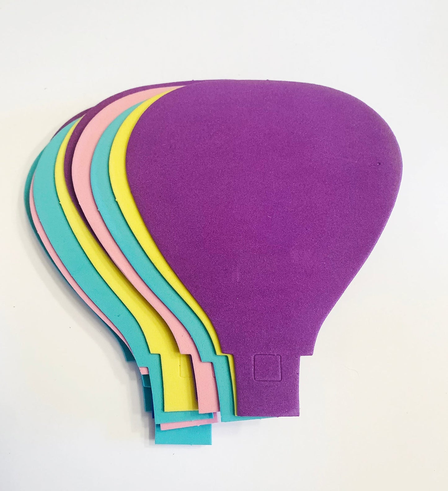 SHAPES ETC. Small Assorted Color Creative Foam Cut-Outs - Hot Air Balloon