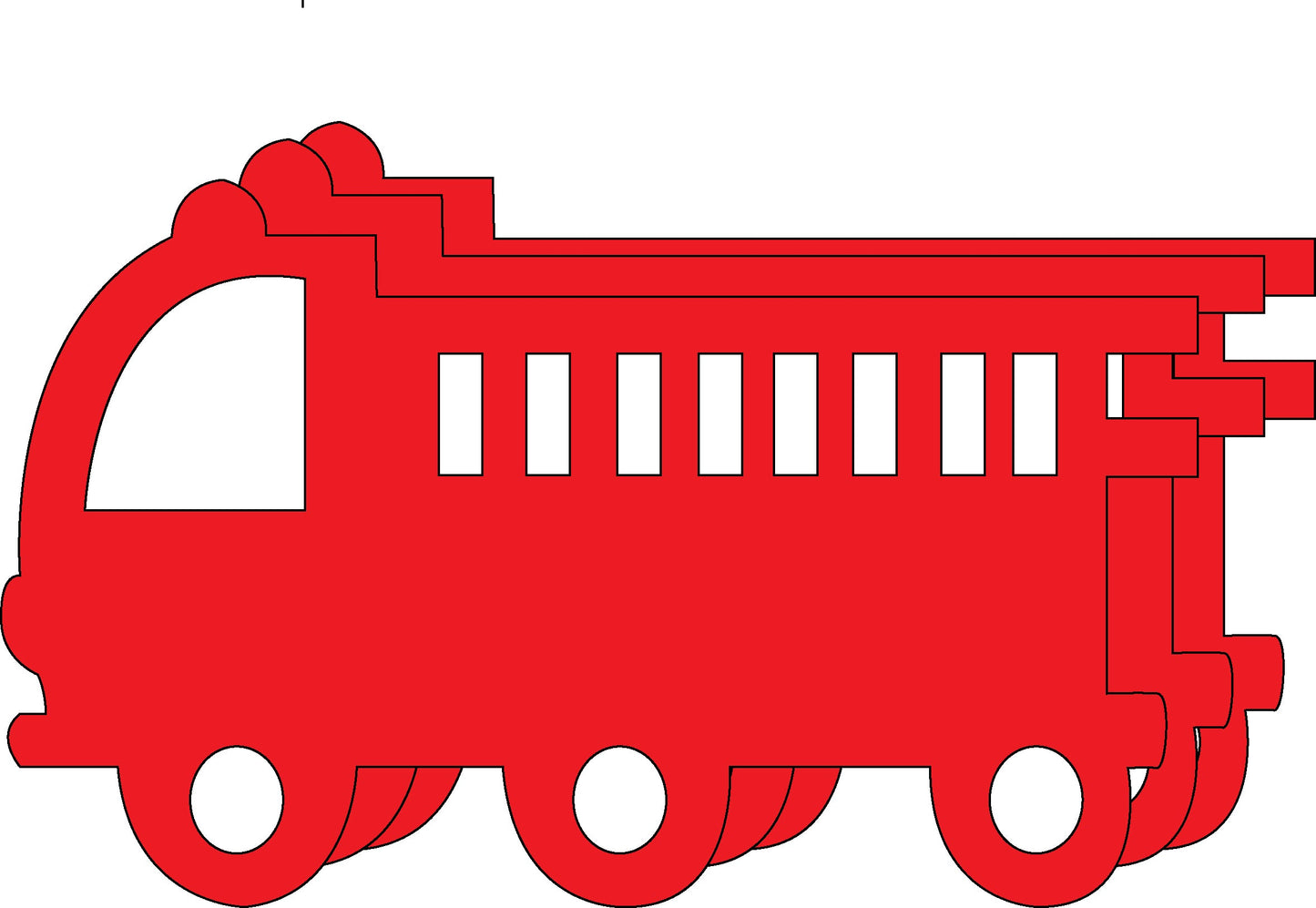 SHAPES ETC. Large Single Color Creative Foam Cut-Outs - Fire Truck