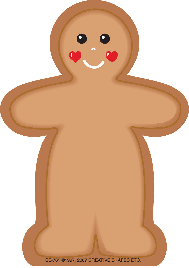 SHAPES ETC. Mini Notepad - Gingerbread Man