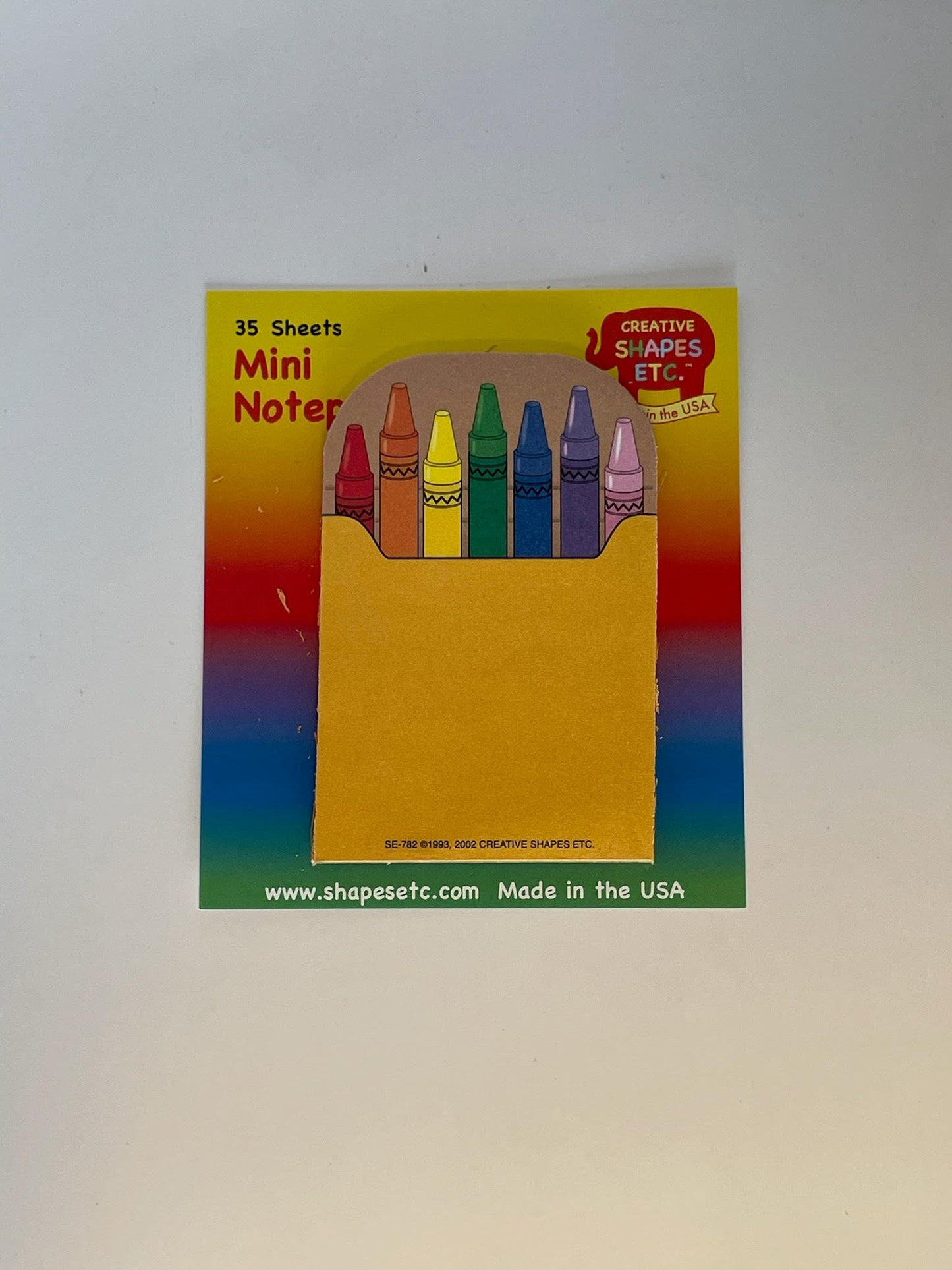 SHAPES ETC. Mini Notepad - Crayon Box