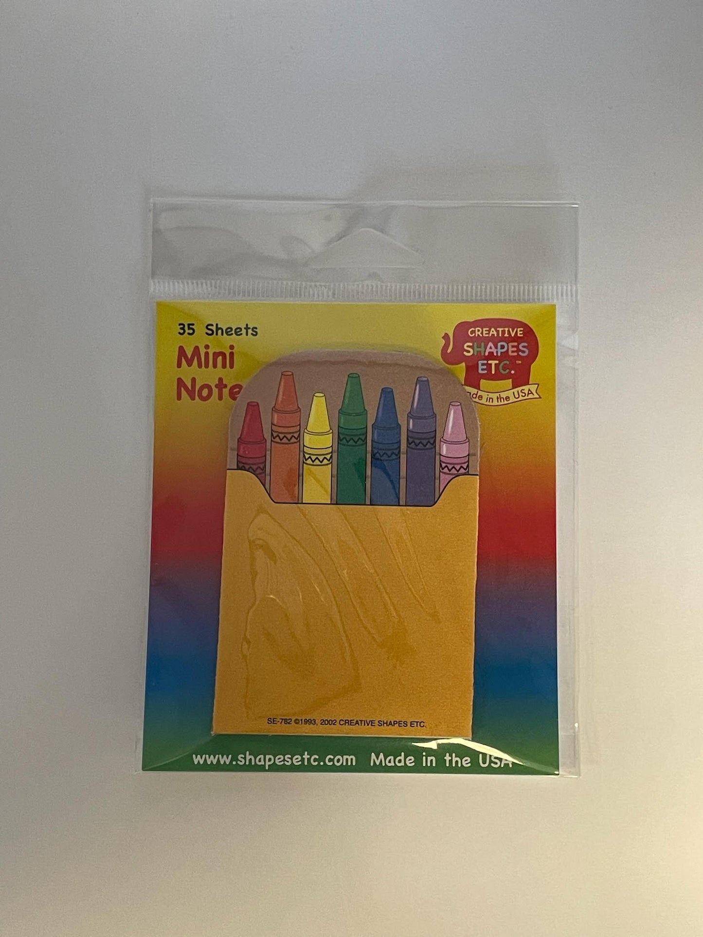 SHAPES ETC. Mini Notepad - Crayon Box