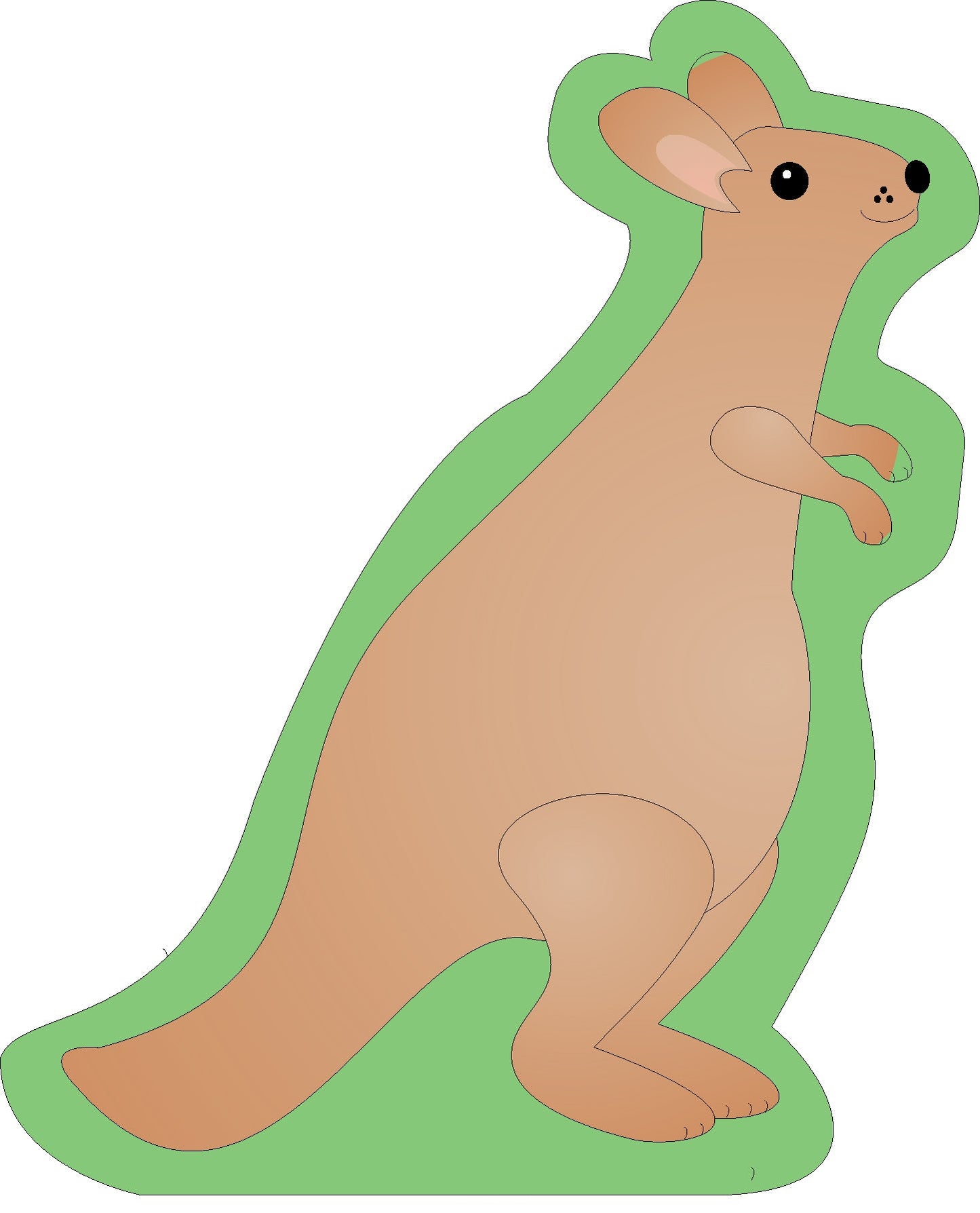 SHAPES ETC. Mini Notepad - Kangaroo