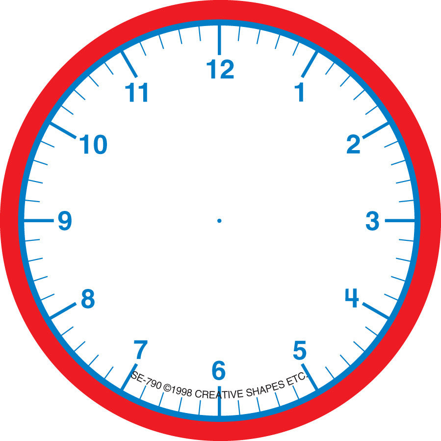 SHAPES ETC. Mini Notepad - Clock