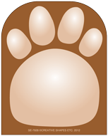 SHAPES ETC. Mini Notepad - Paw Print