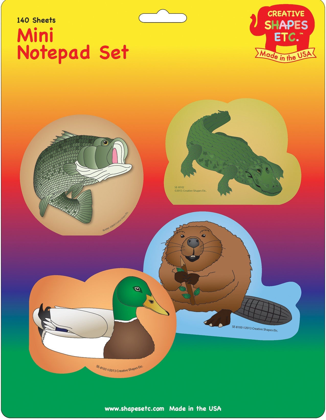 SHAPES ETC. Mini Notepad Set - In-Season Water