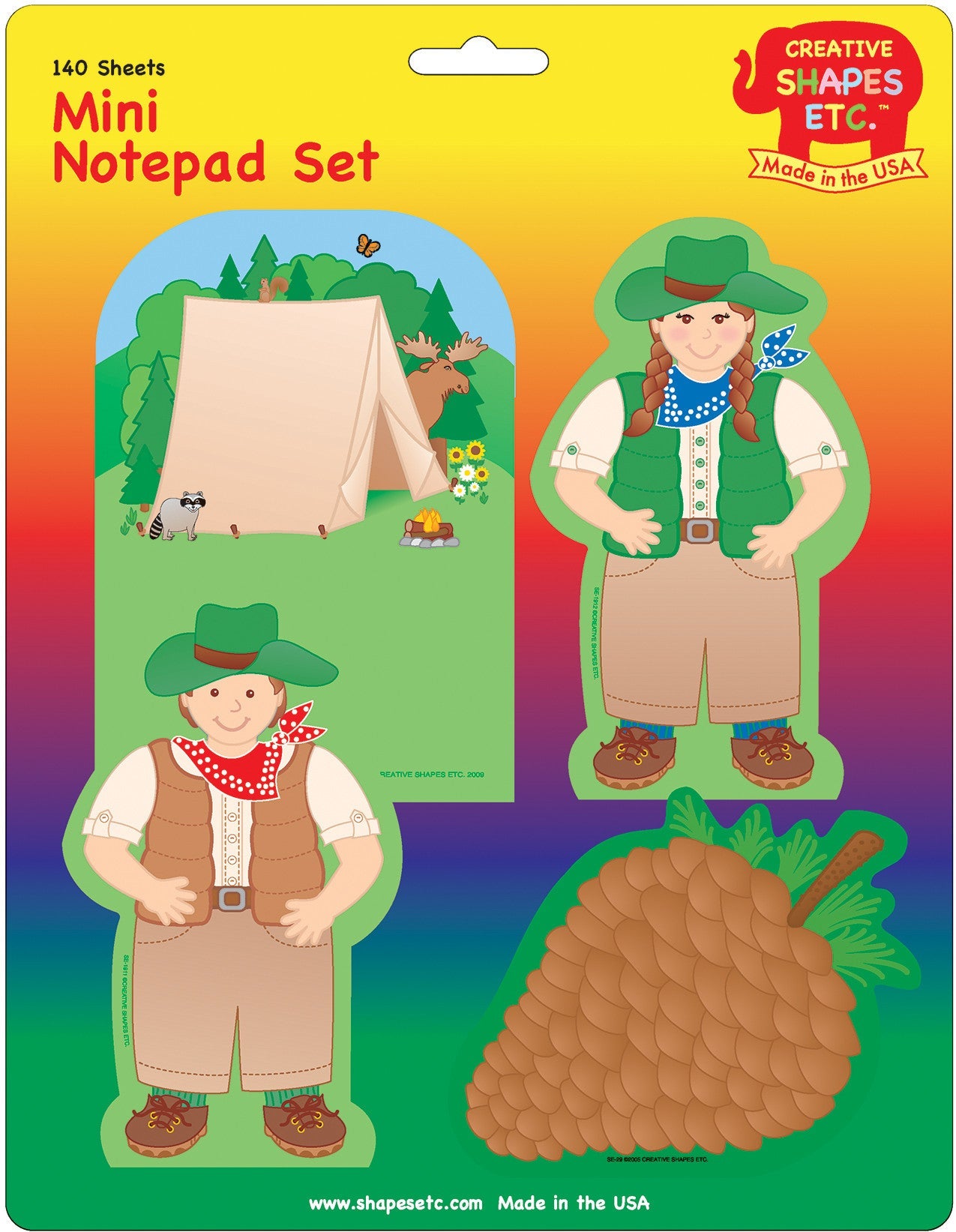 SHAPES ETC. Mini Notepad Set - Camping