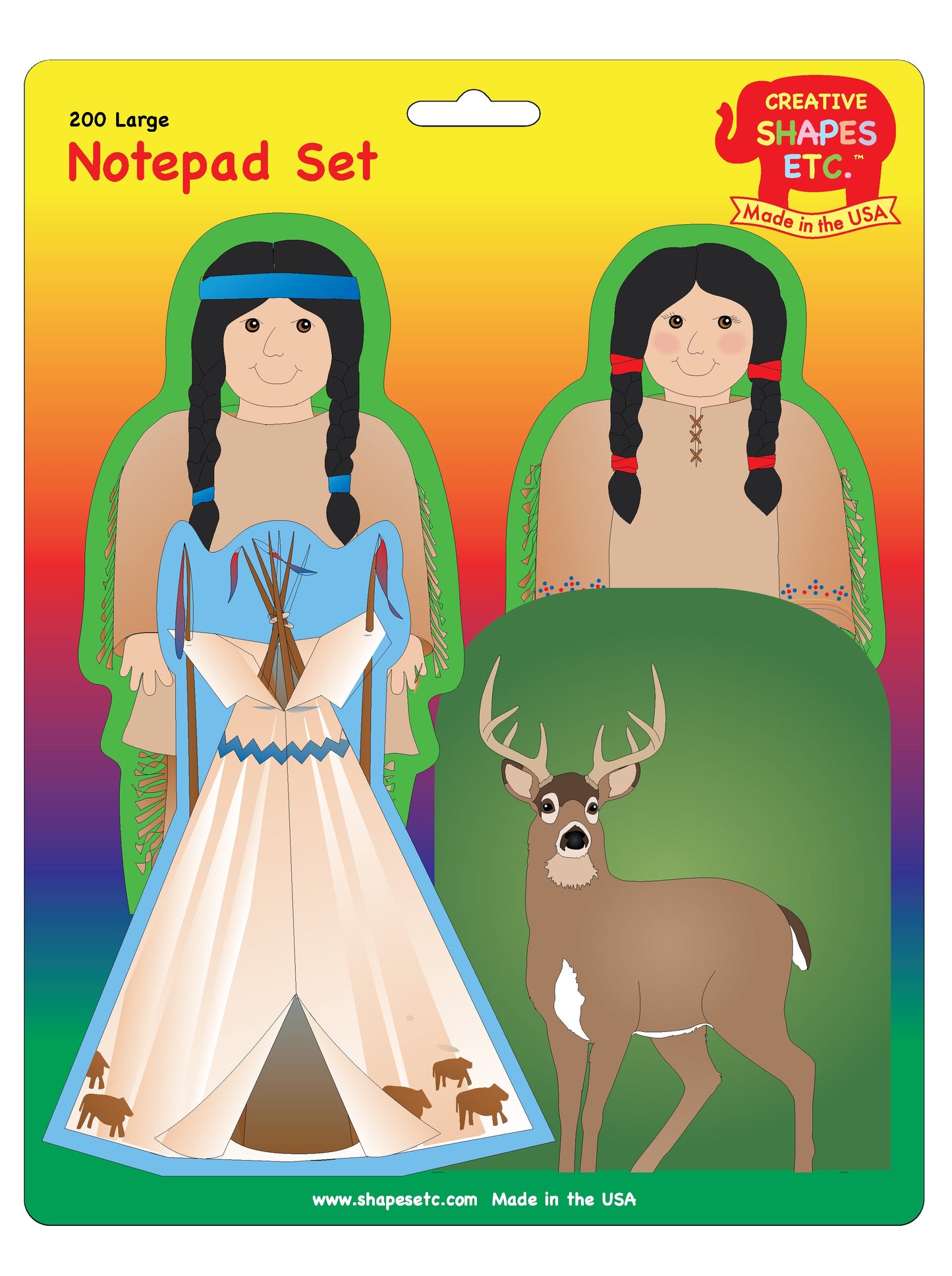SHAPES ETC.Large Notepad Set - Native American