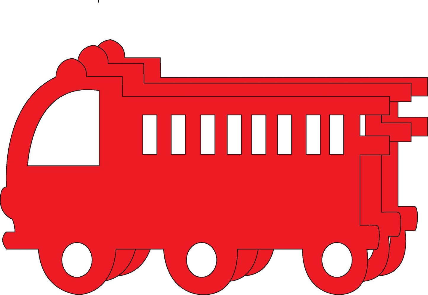 SHAPES ETC. Large Single Color Cut-Out - Fire Truck