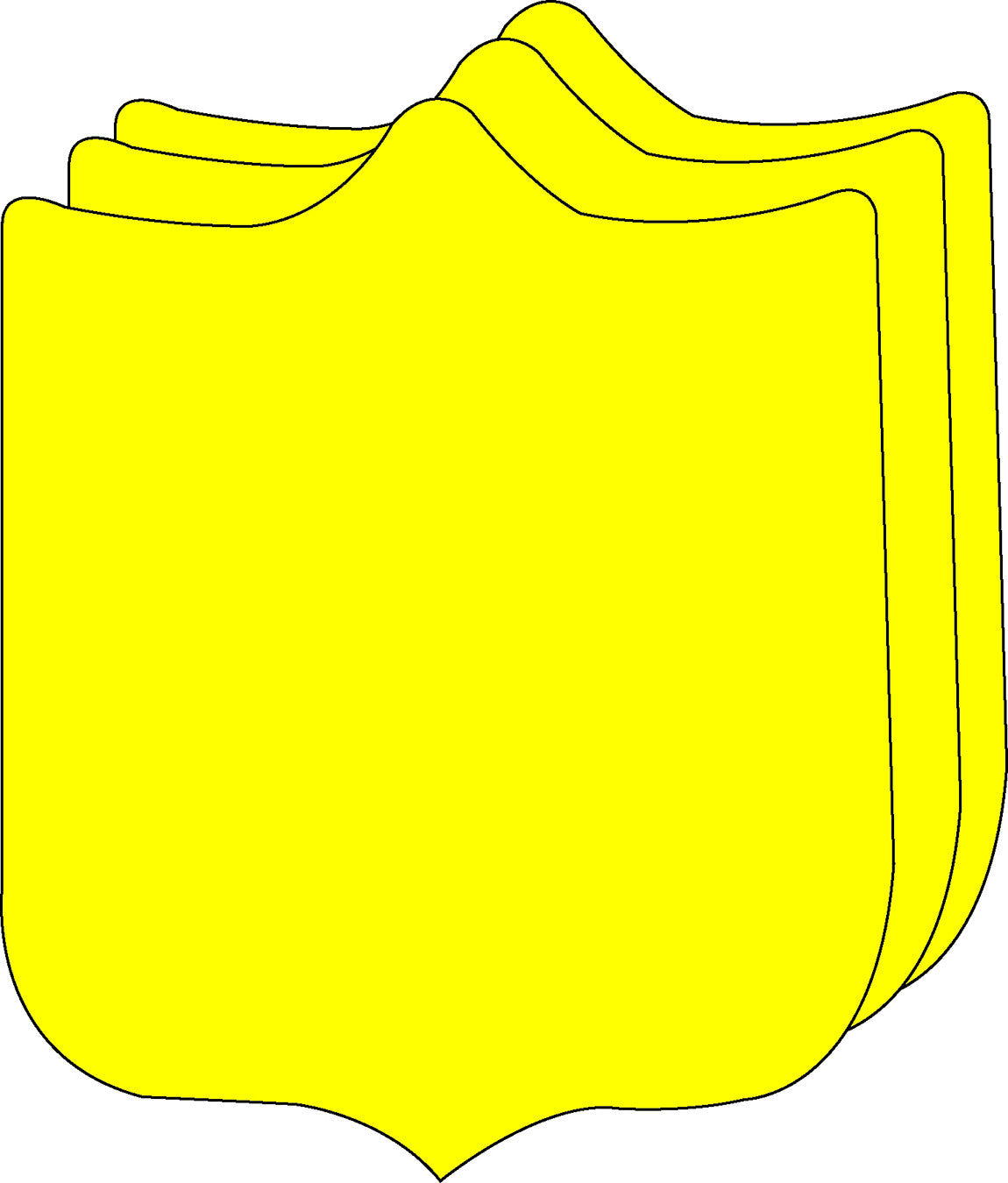 SHAPES ETC. Large Single Color Cut-Out - Badge