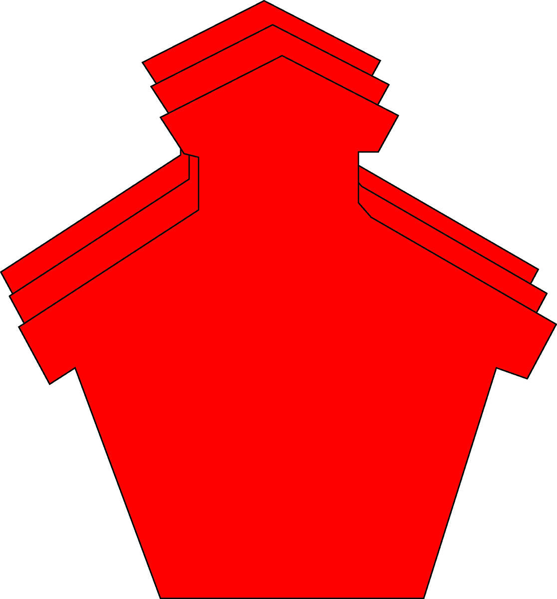 SHAPES ETC. Large Single Color Creative Foam Cut-Outs - Schoolhouse