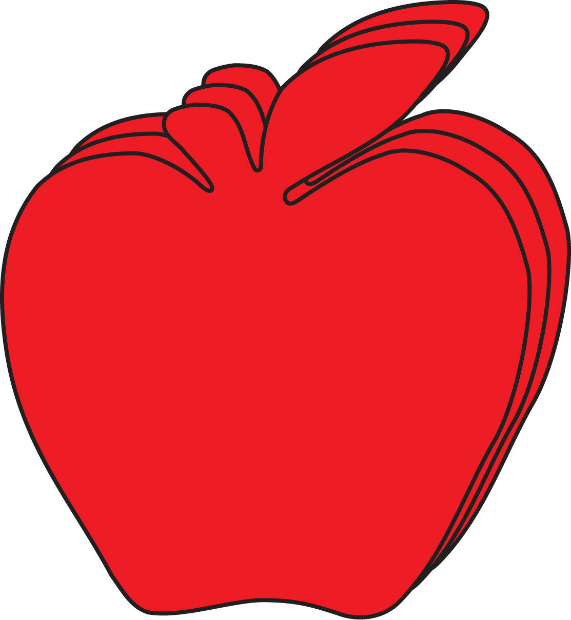 SHAPES ETC. Large Single Color Cut-Out - Red Apple