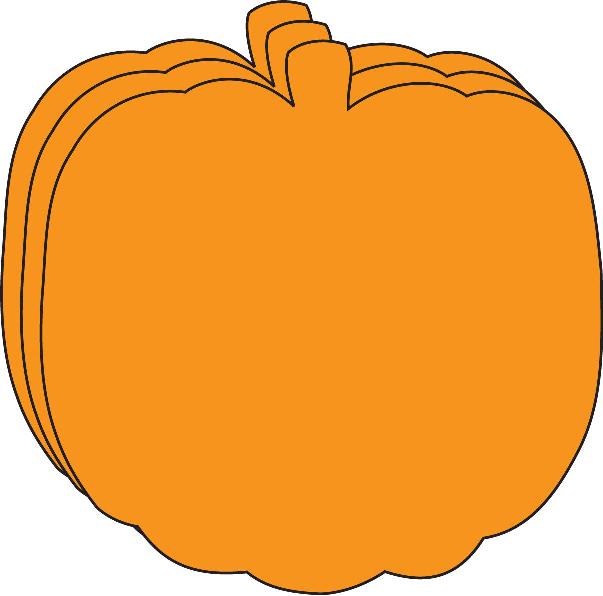 SHAPES ETC. Large Single Color Creative Foam Cut-Outs - Pumpkin