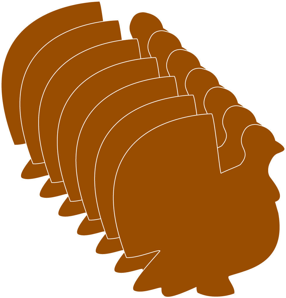 SHAPES ETC. Large Single Color Creative Foam Cut-Outs - Turkey