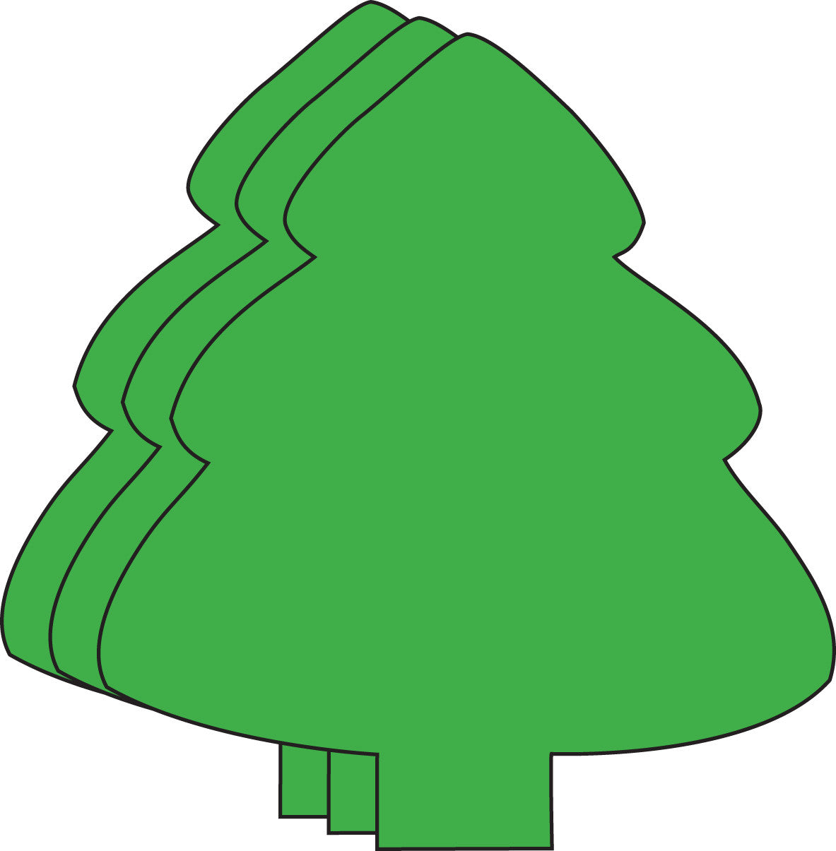 SHAPES ETC. Large Single Color Cut-Out - Evergreen