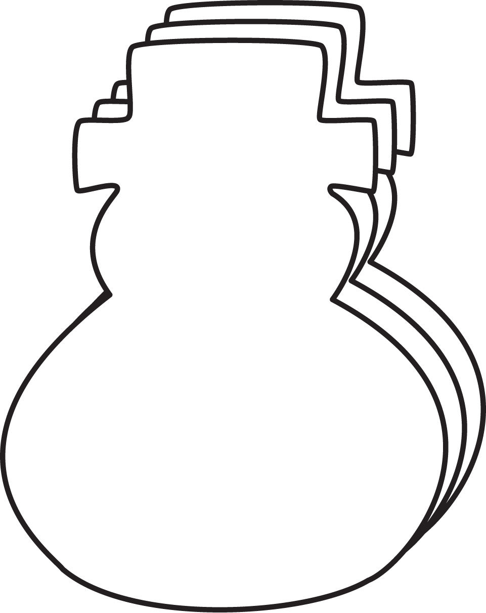 SHAPES ETC. Large Single Color Creative Foam Cut-Outs - Snowman