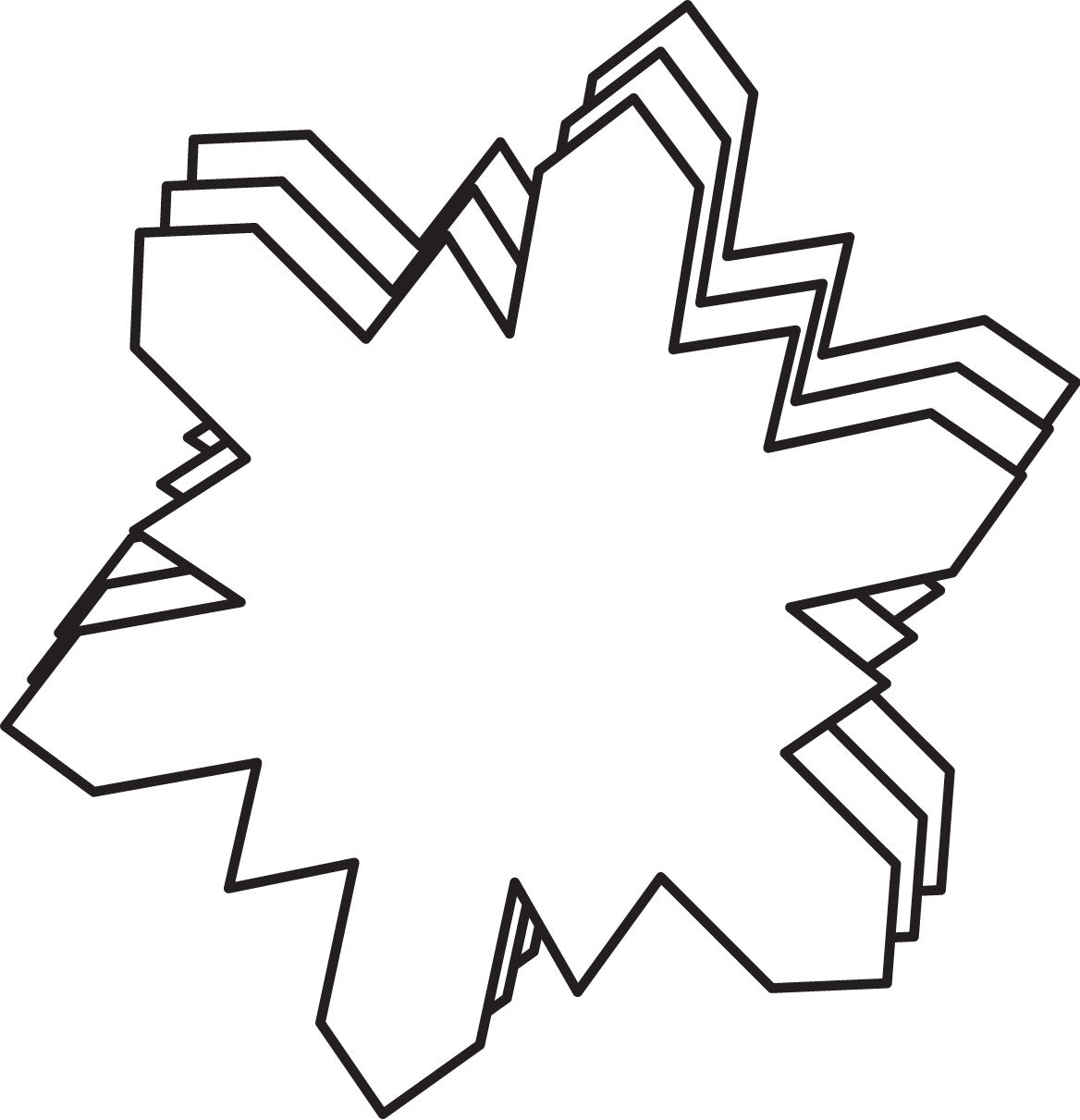 SHAPES ETC. Large Single Color Creative Foam Cut-Outs - Snowflake