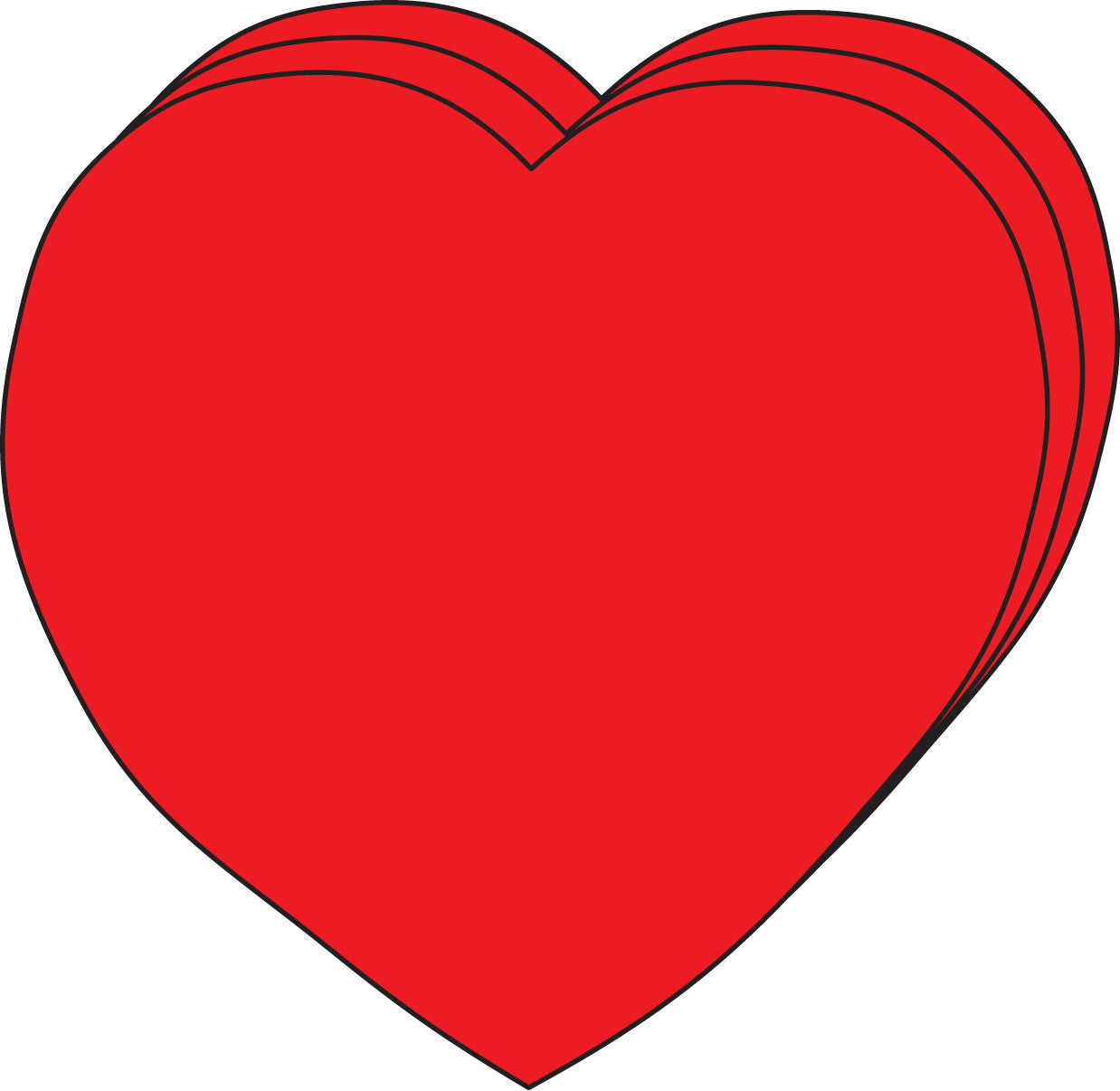 SHAPES ETC. Large Single Color Cut-Out - Heart