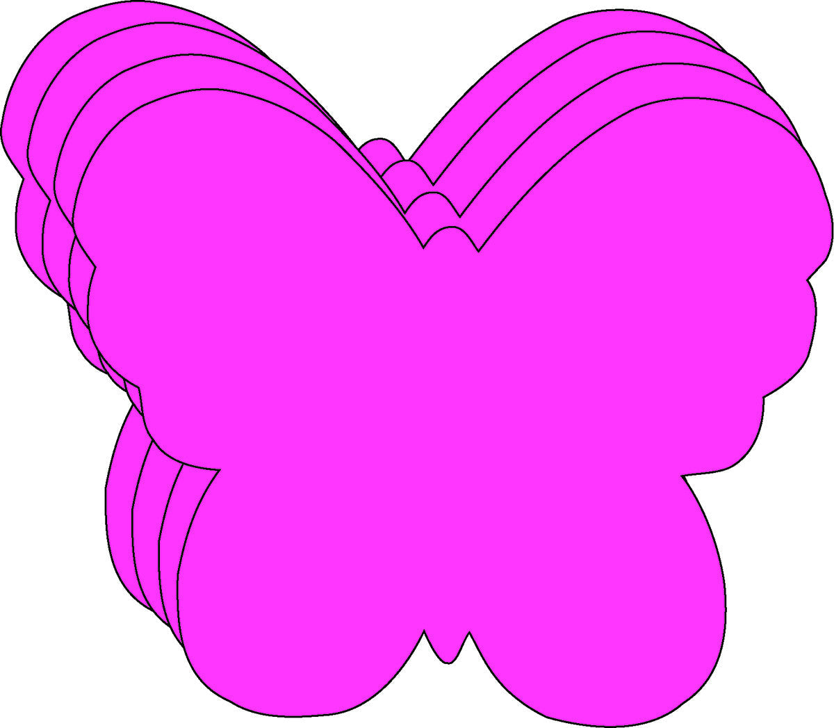 SHAPES ETC. Large Single Color Cut-Out - Butterfly
