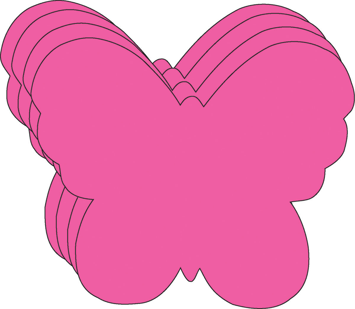 SHAPES ETC. Large Single Color Creative Foam Cut-Outs - Butterfly
