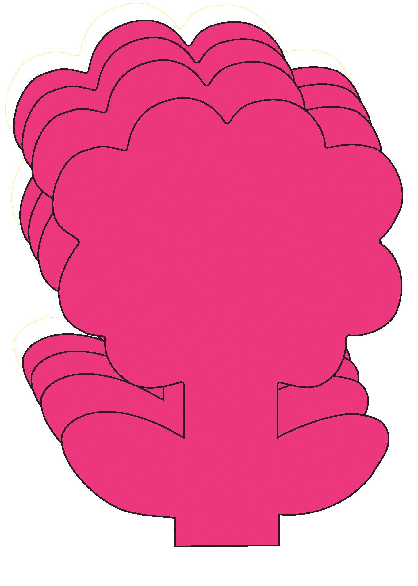 SHAPES ETC. Large Single Color Creative Foam Cut-Outs - Flower