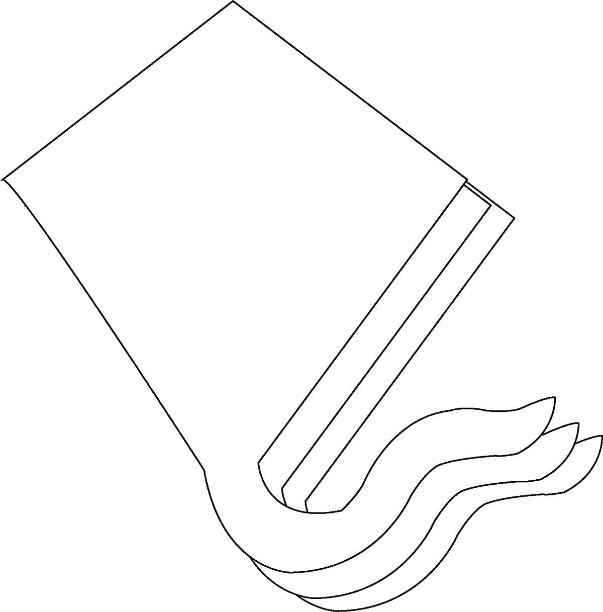 SHAPES ETC. Large Single Color Cut-Out - Kite