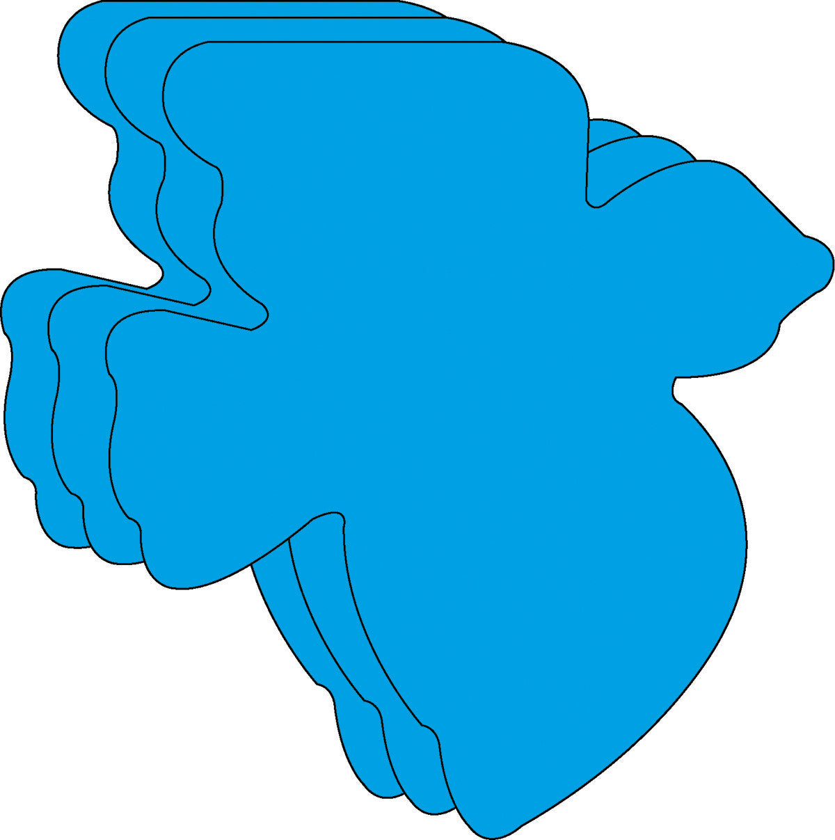 SHAPES ETC. Large Single Color Creative Foam Cut-Outs - Dove/Bird