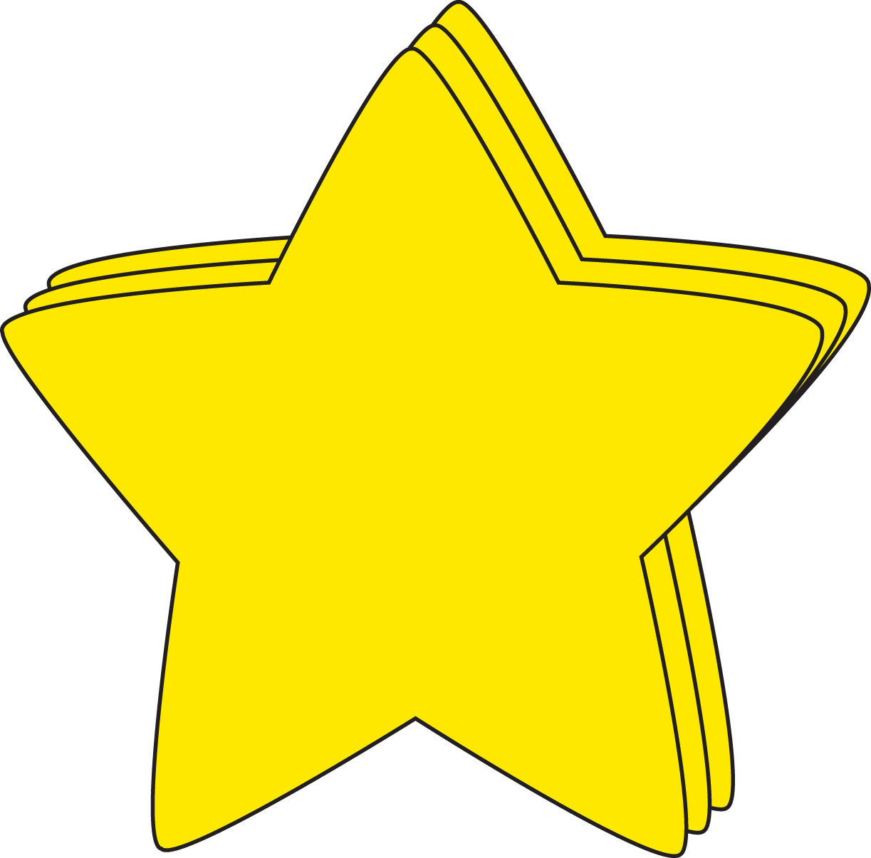 SHAPES ETC. Star Large Single-Color Creative Cut-Outs- 5.5"