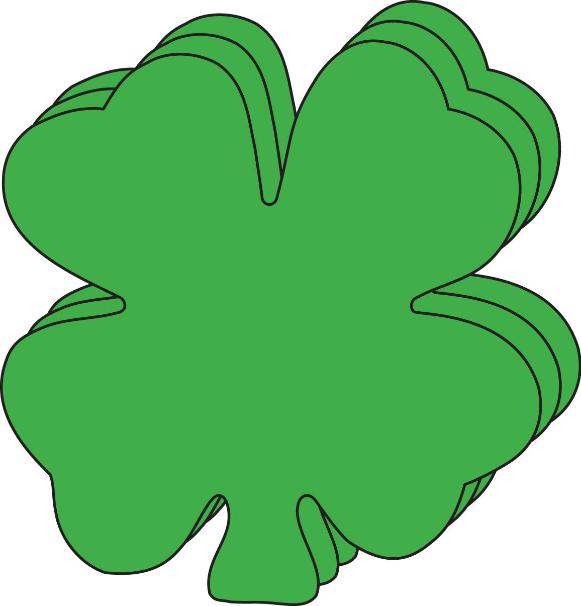 SHAPES ETC. Large Single Color Creative Foam Cut-Outs - Four Leaf Clover