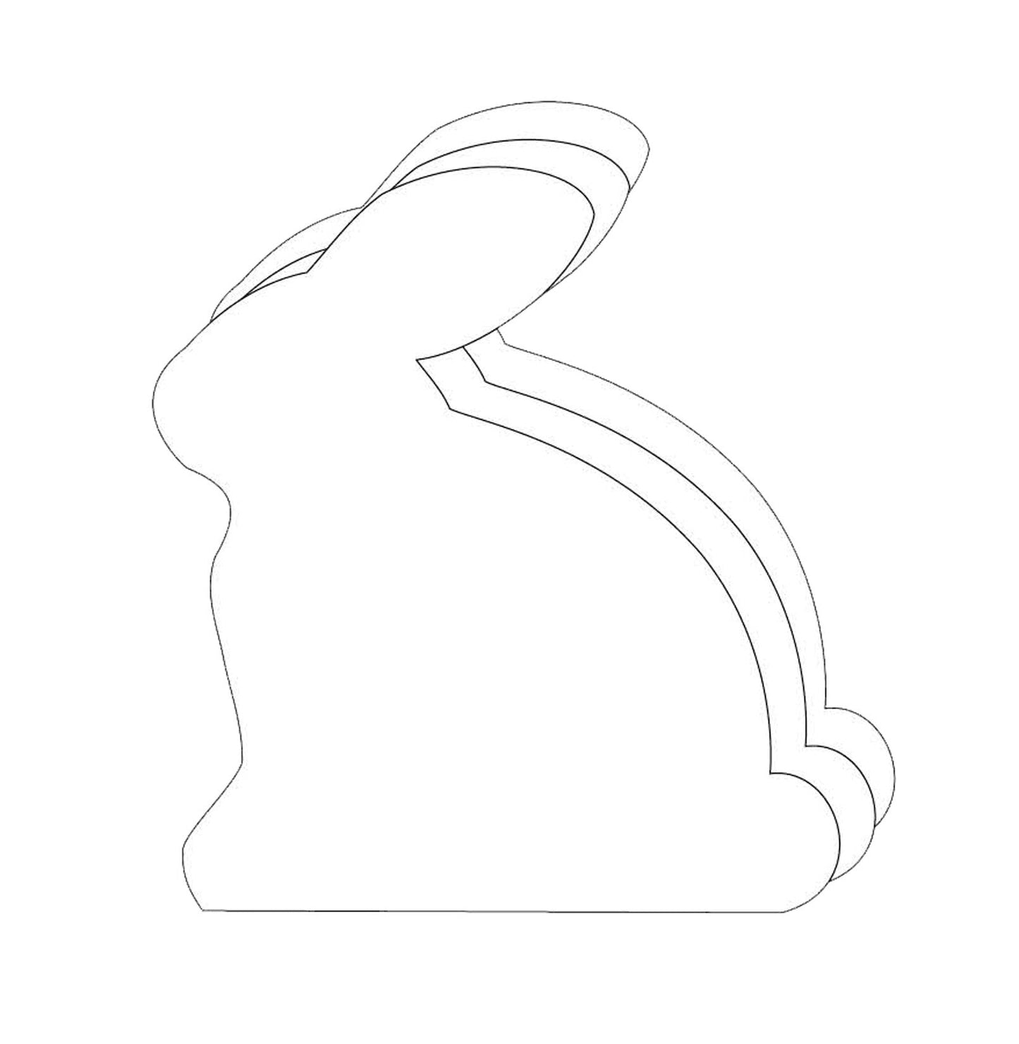 SHAPES ETC. Large Single Color Creative Foam Cut-Outs - Rabbit