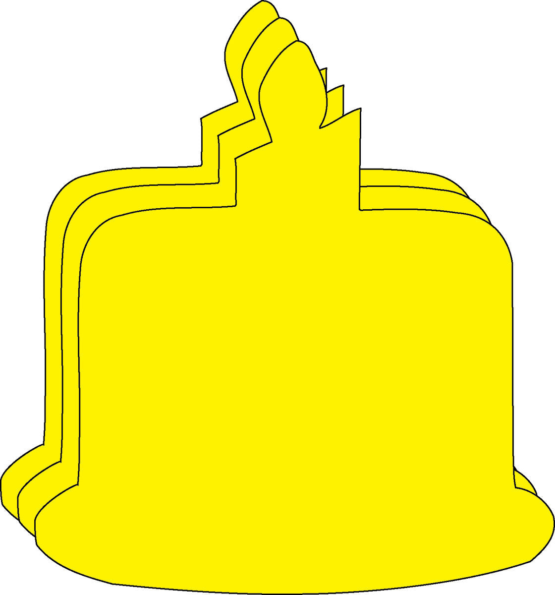 SHAPES ETC. Large Single Color Creative Foam Cut-Outs - Birthday Cake