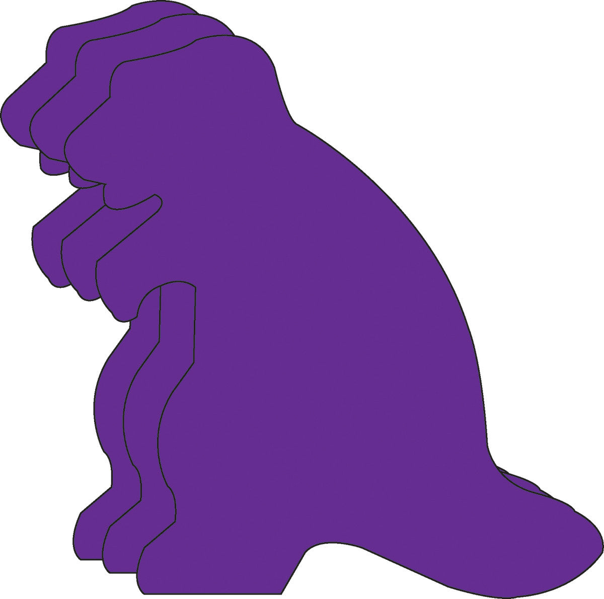 SHAPES ETC. Large Single Color Creative Foam Cut-Outs - Dinosaur