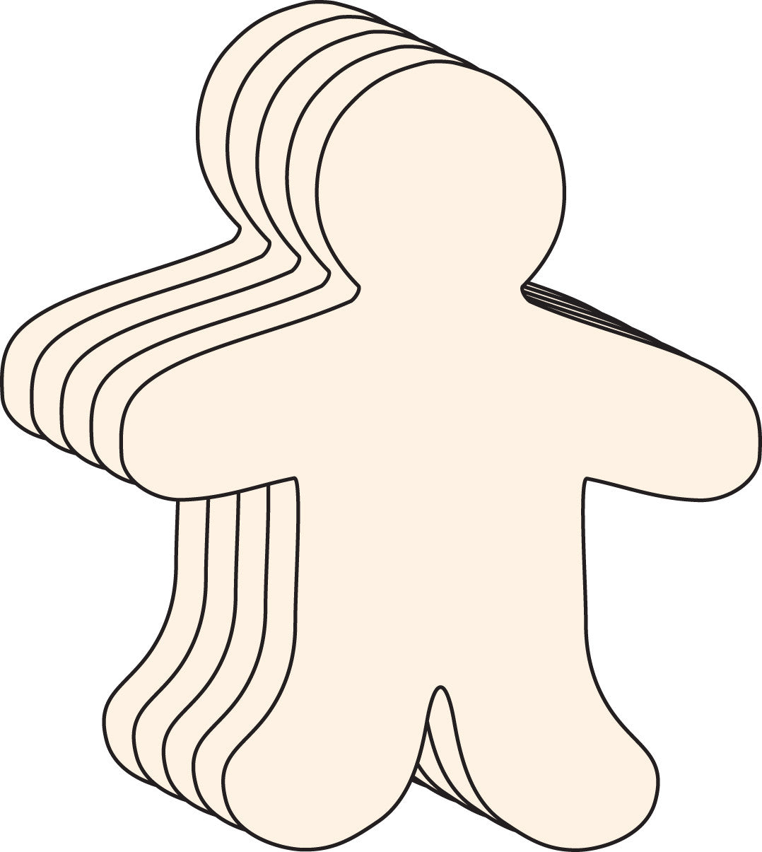 SHAPES ETC. Person Large Single Color Creative Cut-Outs- 5.5"