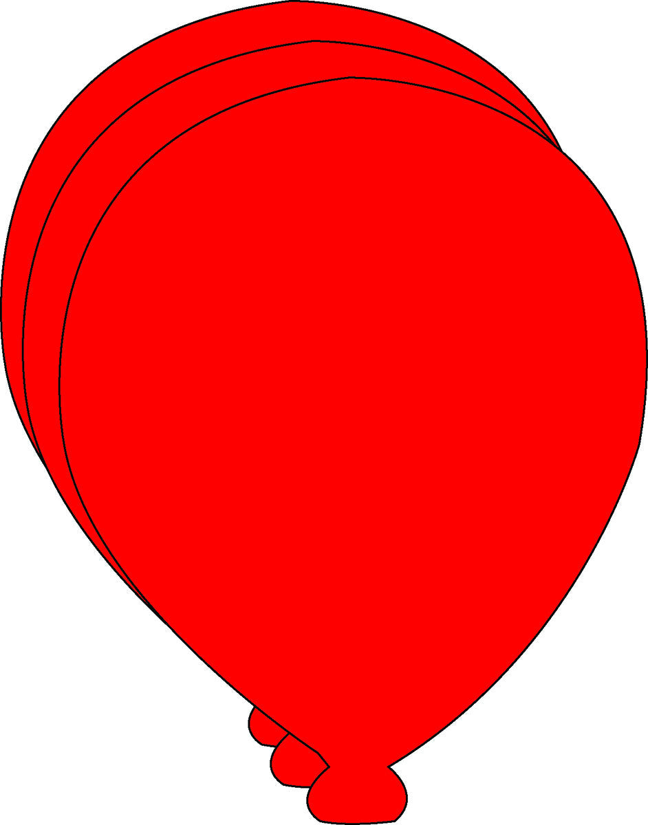 SHAPES ETC. Large Single Color Creative Foam Cut-Outs - Balloon